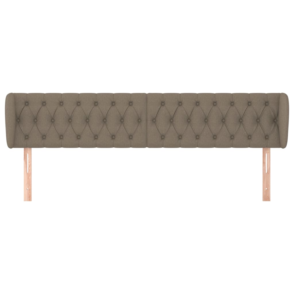 Kopfteil mit Ohren Taupe 203x23x78/88 cm Stoff